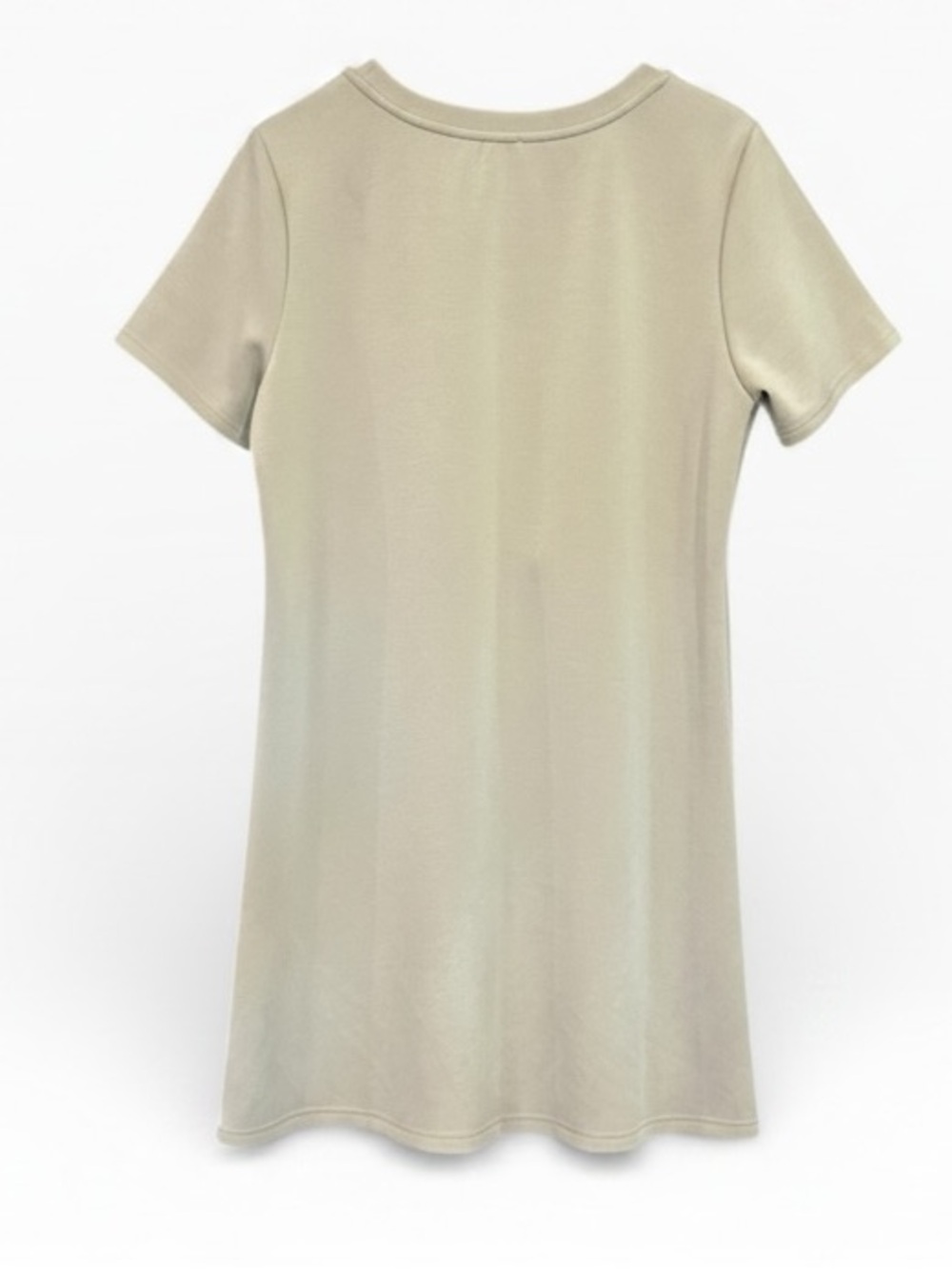 P Cill Butter Taupe Modal Etta Short Sleeve Crew Neck Dress Women’s Size Large - Picture 4 of 9